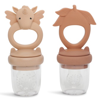 SILICONE FRUIT FEEDING PACIFIER ’Unicorn Rose Sandy/Brown